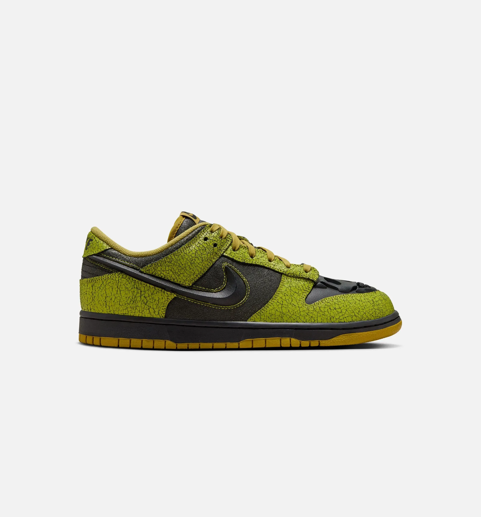 Nike Clothing Dunk Low Halloween Skull Mens Lifestyle Shoe - Bright Cactus/Black/Green Curry