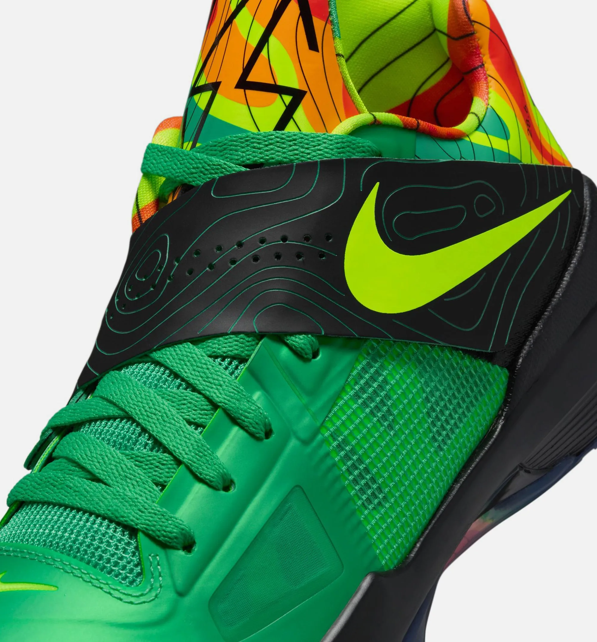 Nike Clothing KD 4 Weatherman Mens Lifestyle Shoe - Lush Green/Volt/Black/Team Orange