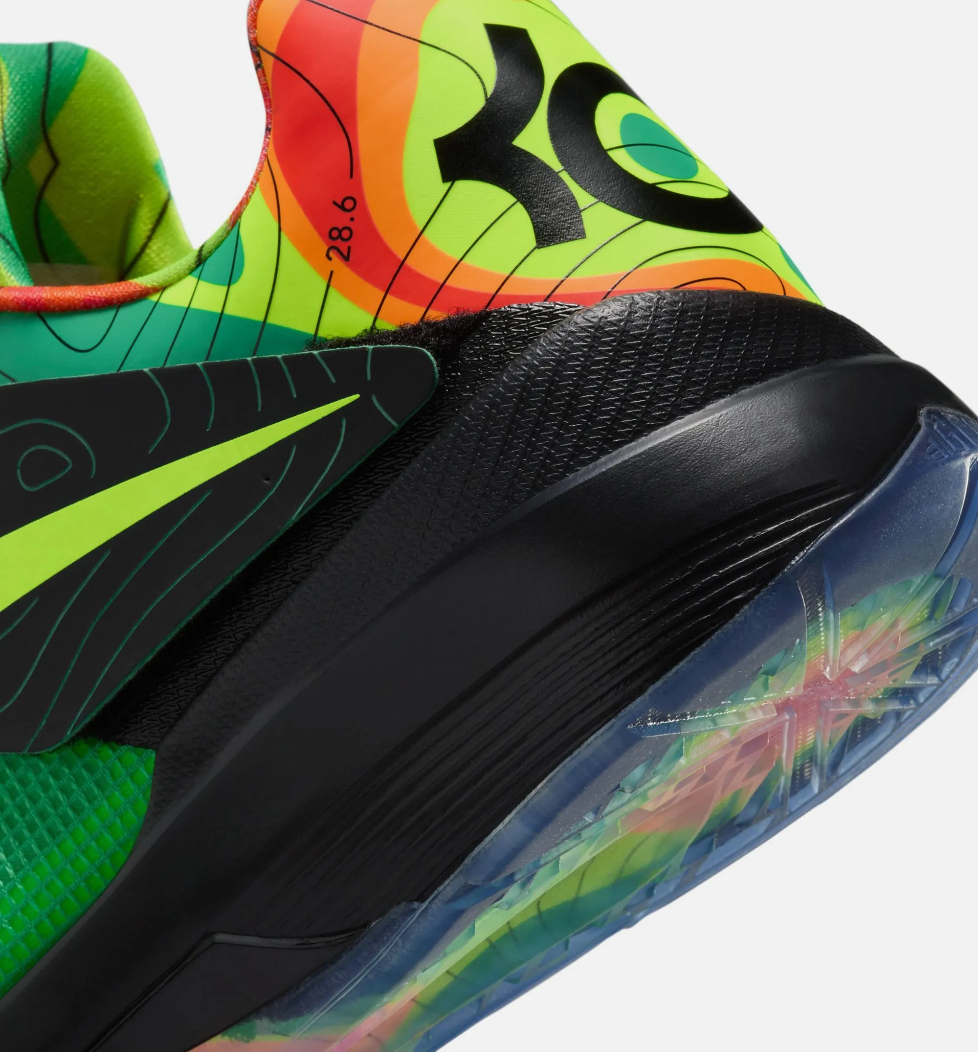 Nike Clothing KD 4 Weatherman Mens Lifestyle Shoe - Lush Green/Volt/Black/Team Orange