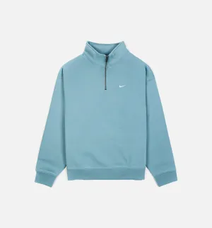 Nike Clothing Solo Swoosh Quarter Zip Mens Jacket - Blue
