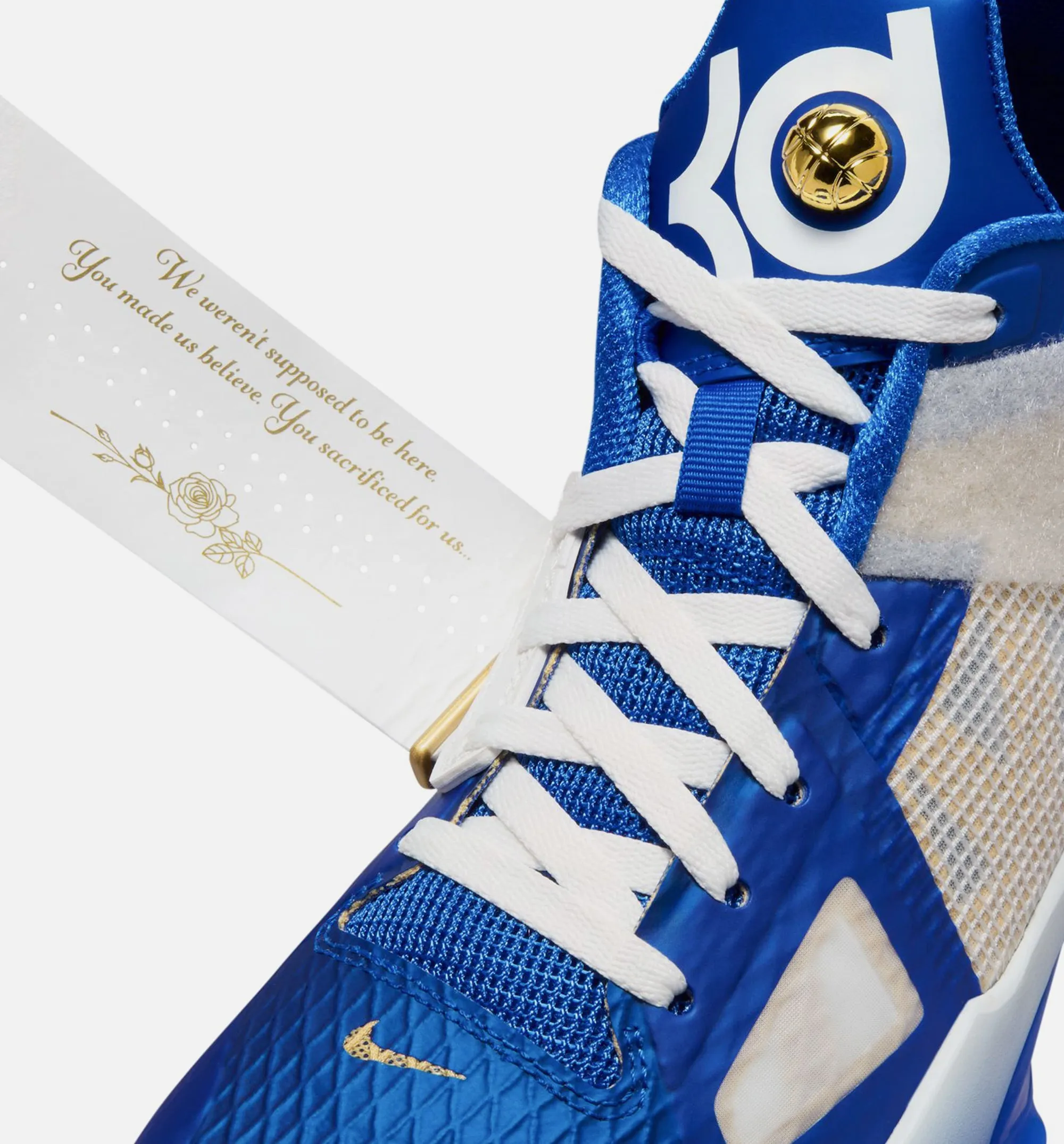 Nike Clothing Zoom KD 4 MVP Mens Lifestyle Shoe - Hyper Royal/Summit White/Metallic Gold