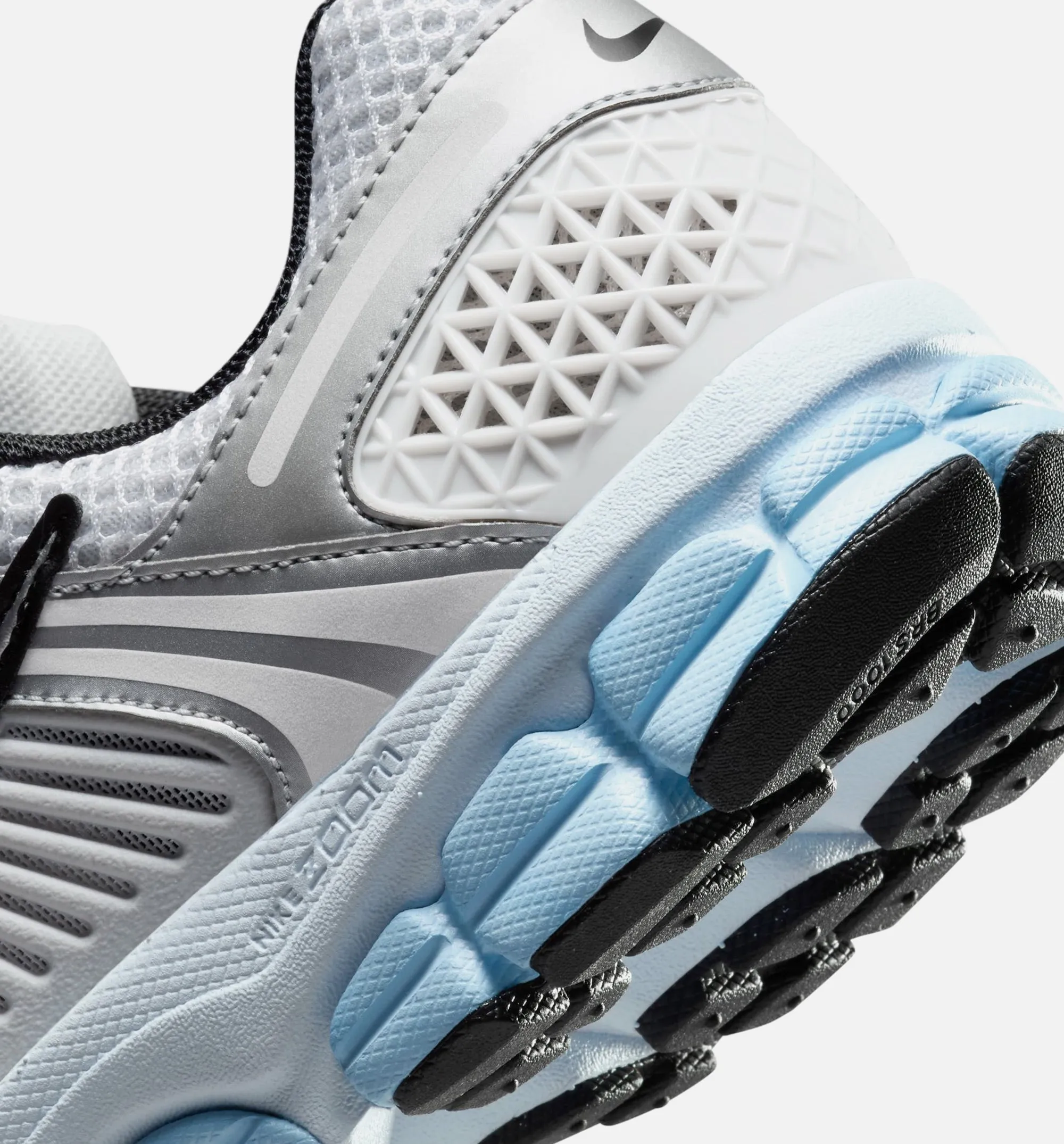 Nike Clothing Zoom Vomero 5 Metallic Silver Blue Tint Womens Lifestyle Shoe - White/Metallic Silver/Pure Platinum/Blue Tint/Platinum Tint/Black