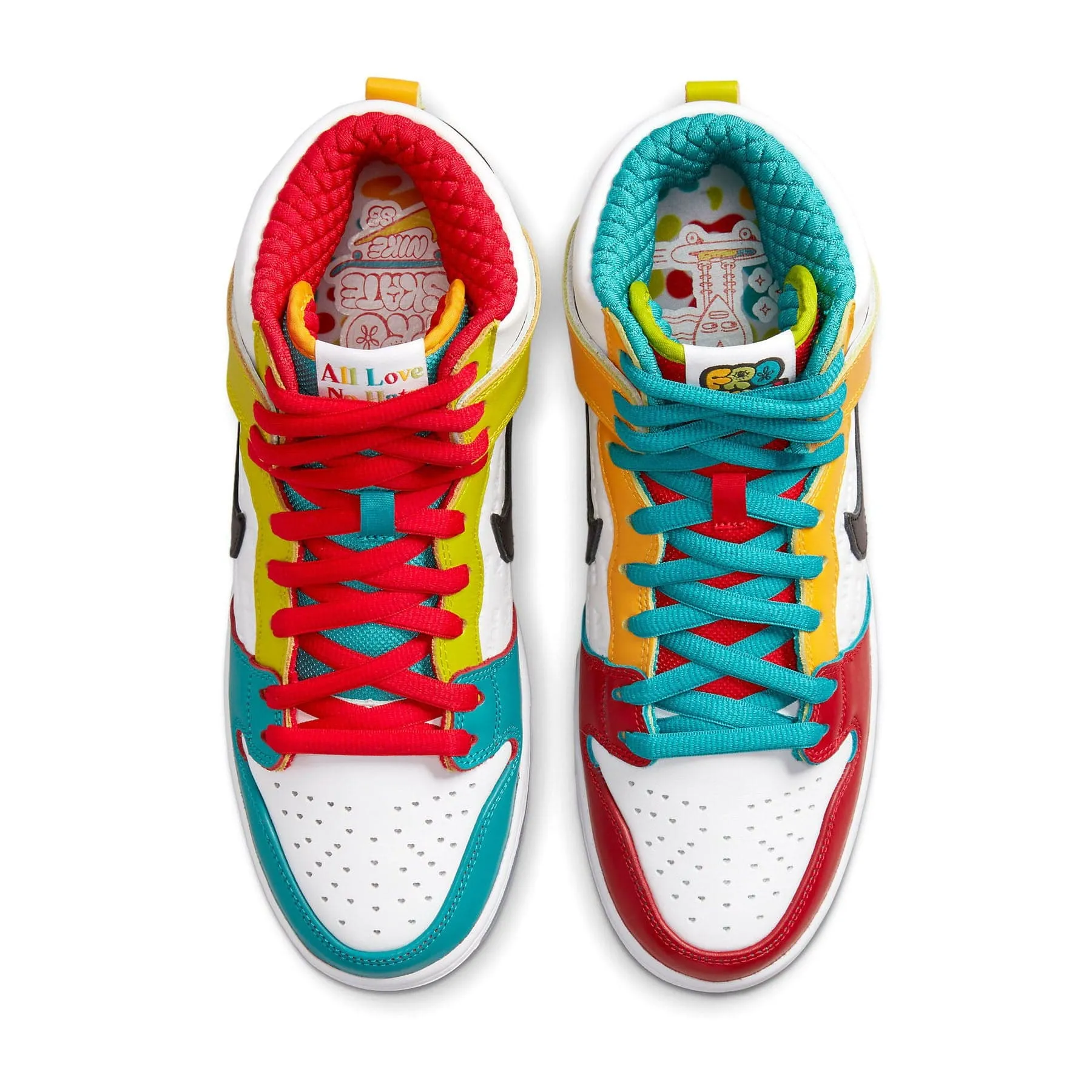 Nike Dunk High SB x froSkate 'All Love No Hate' Nike SB skateboarding shoes