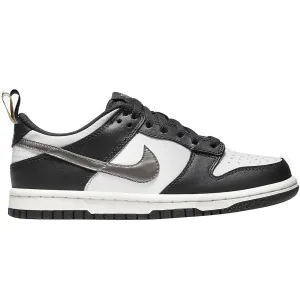 Nike Dunk Low Black White Metallic Nike Dunk stylish shoes for sport and street