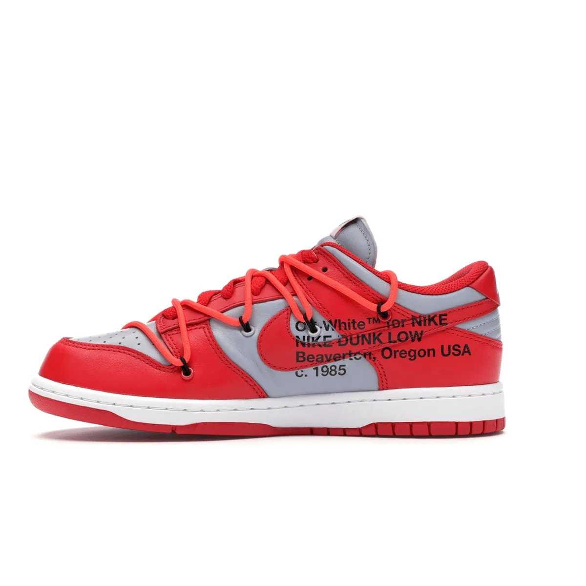 Nike Dunk Low Off-White University Red Off White X
