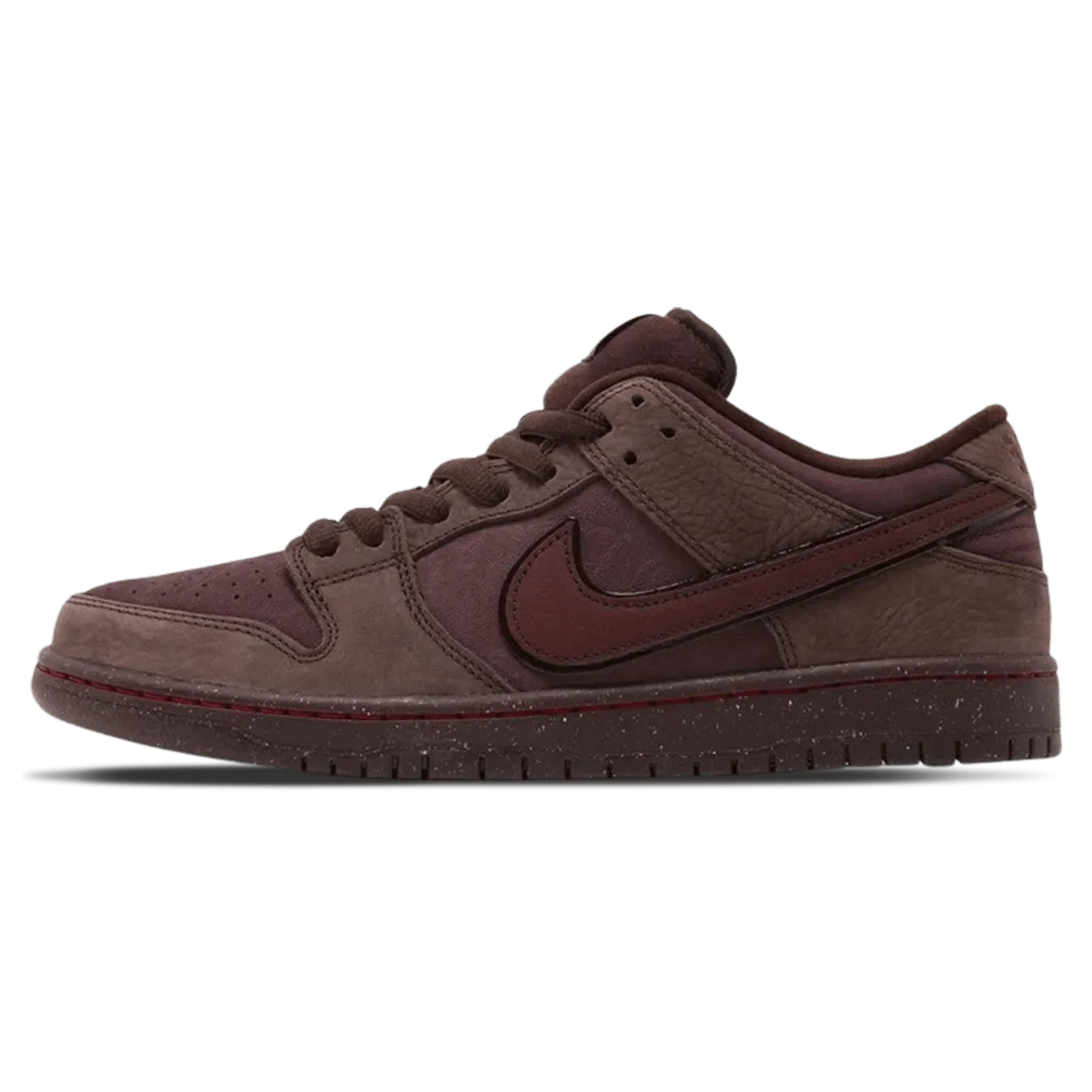 Nike Dunk Low Premium SB 'City Of Love Collection - Burgundy Crush' Nike SB skate shoes with padded support and grip