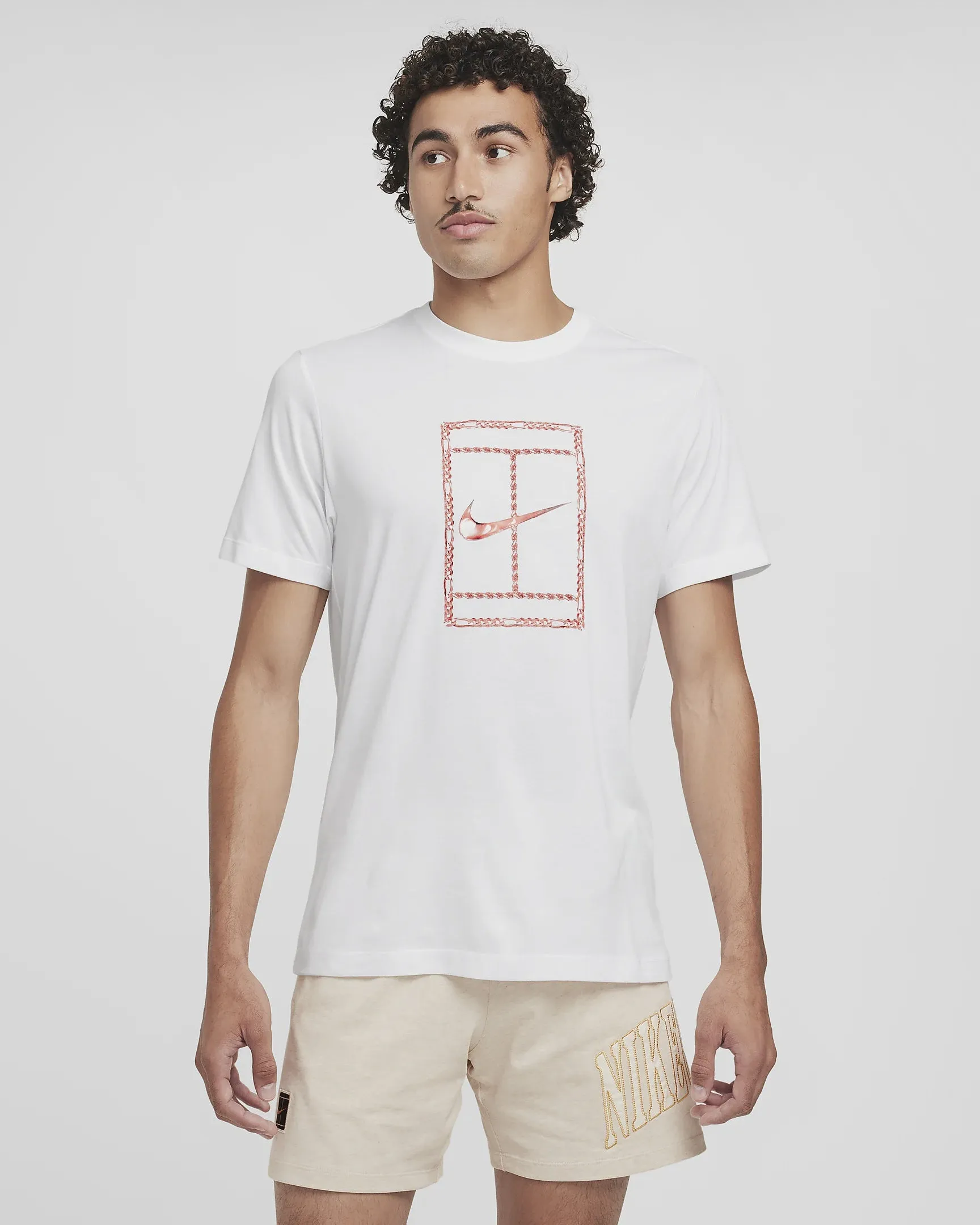 Nike Men's Court Dri-Fit Tee Shirt -HF6217-100 Clothing Nike Men