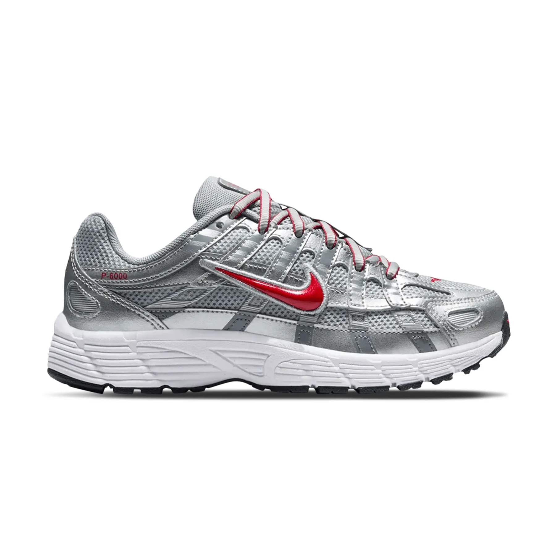 Nike P-6000 GS 'Metallic Silver Gym Red' P6000 edition