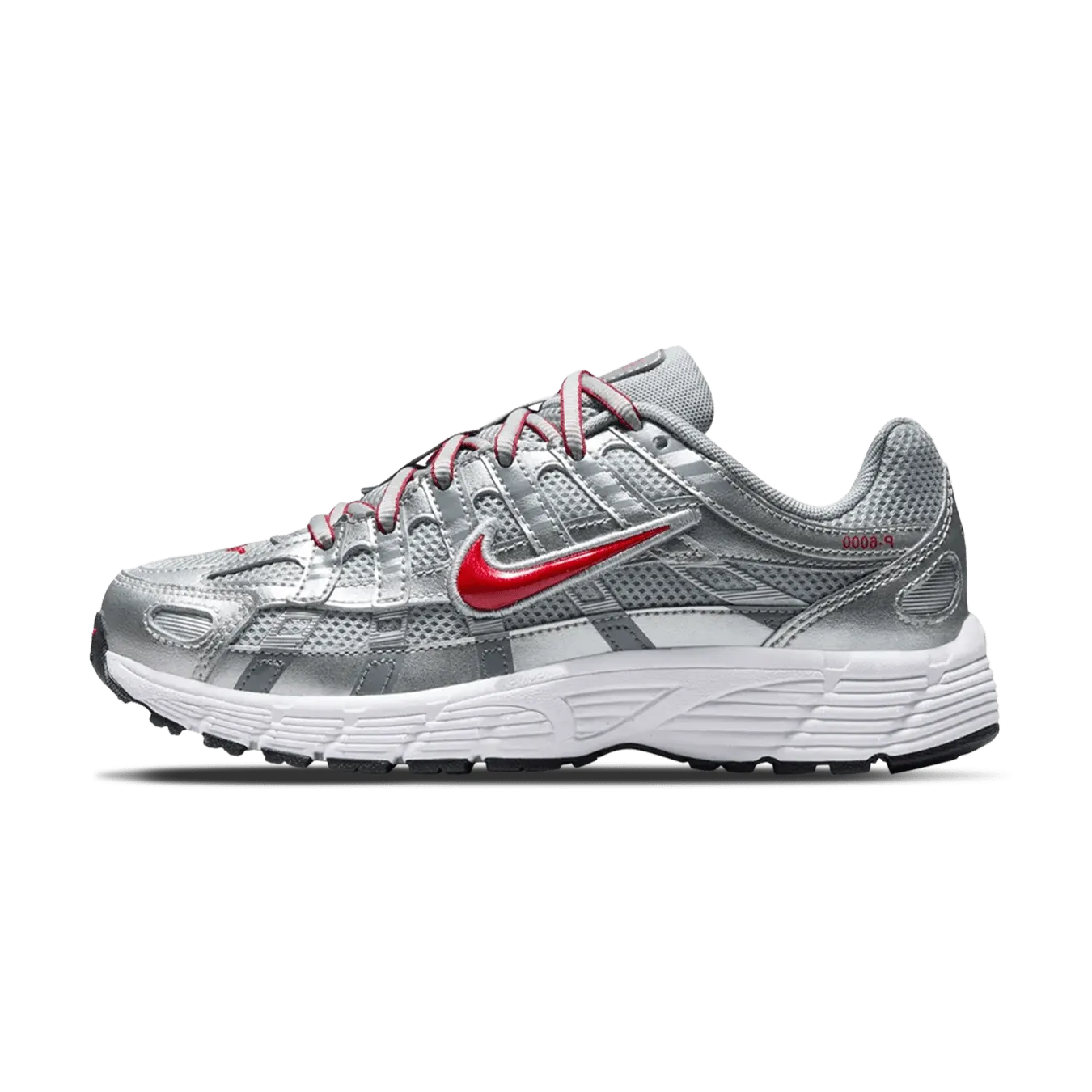Nike P-6000 GS 'Metallic Silver Gym Red' nike p6000 lightweight trainers for everyday wear