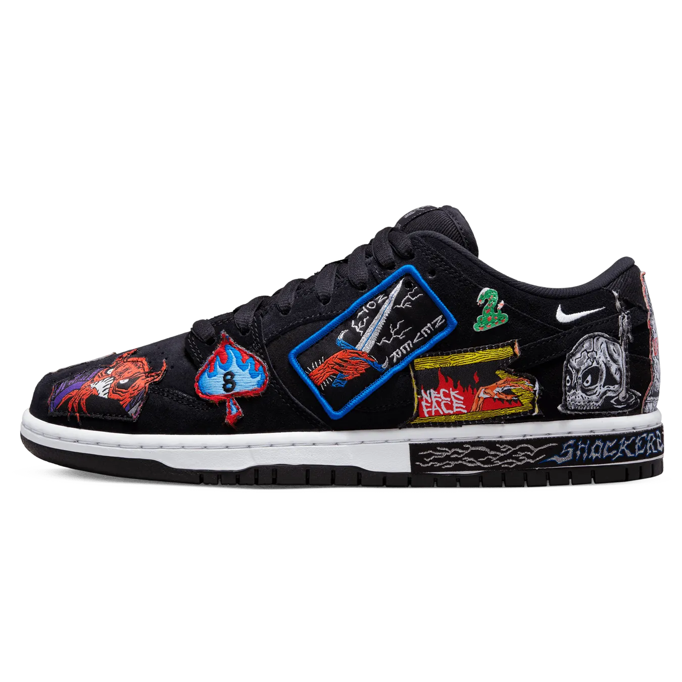 Nike SB Dunk Low Pro QS 'Neckface' Nike SB skate shoes with padded support and grip