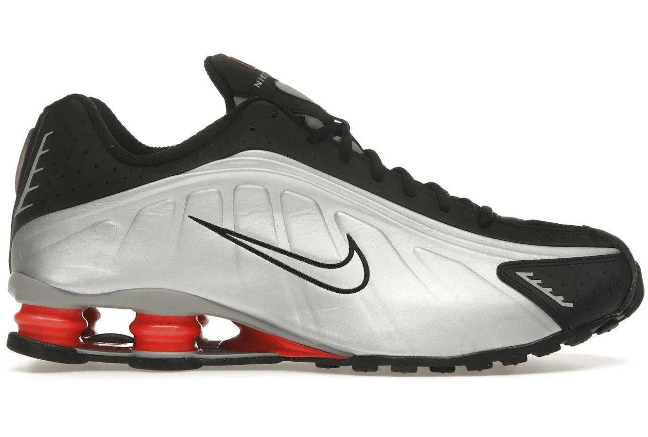 Nike Shox R4 Black Metallic Silver nike shox performance cushioning shoes