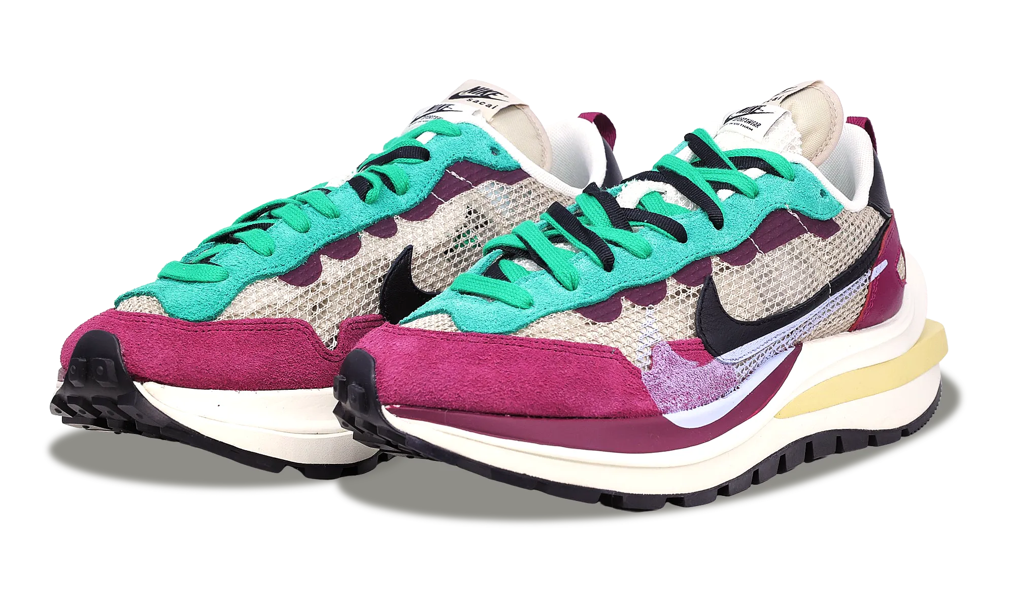 Nike Vaporwaffle x Sacai Villain Red Neptune Green (DD3035-200) Men's Size 9-12 Sacai collaboration