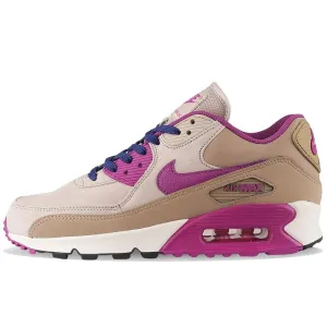 Nike WMNS Air Max 90 LTR Desert Cream - Purple Dusk nike air max 90 lightweight athletic sneakers