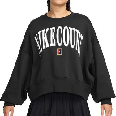 Nike Women's Court Fleece Crew HQ0351-010 Clothing Nike Women