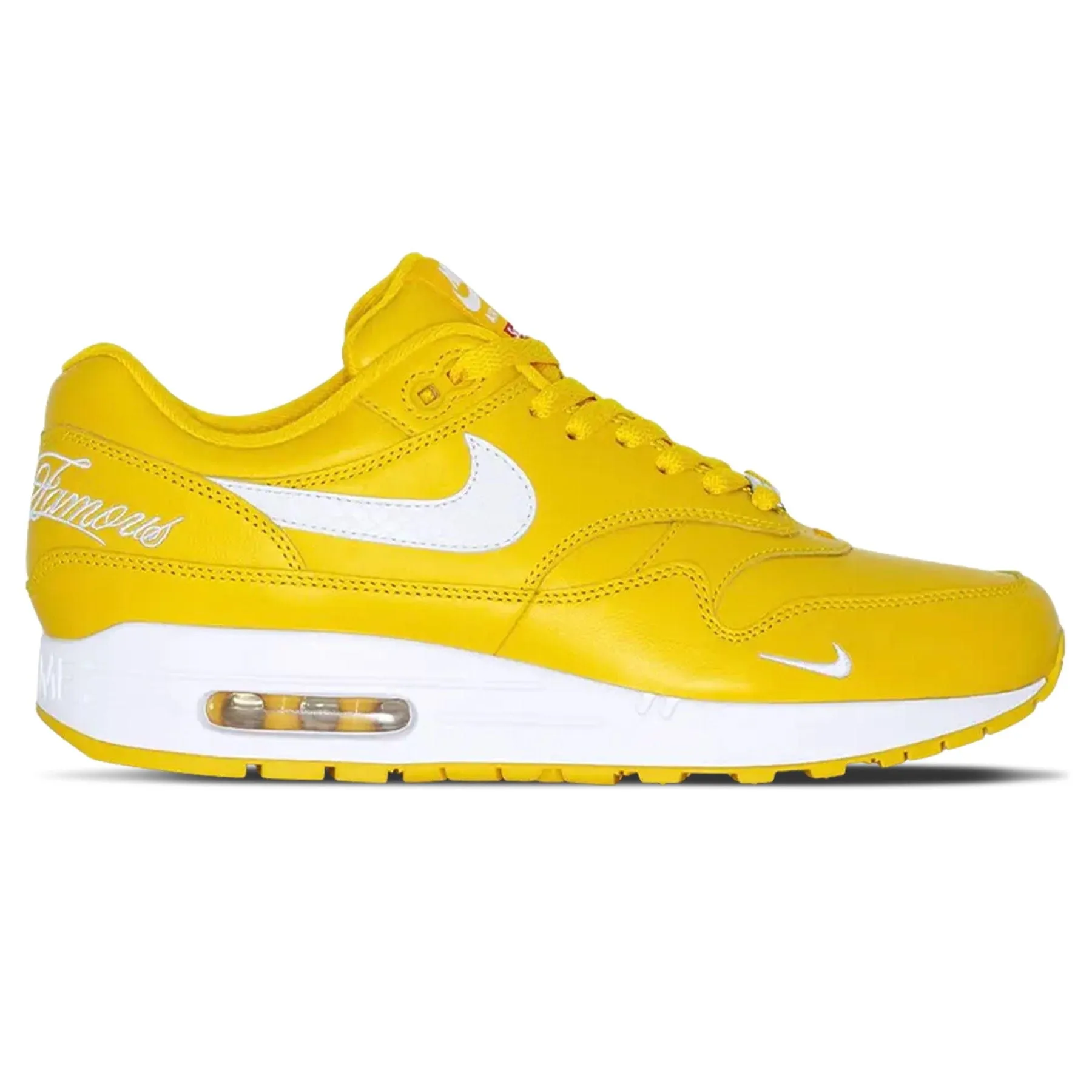 Nike x Supreme Air Max 1 '87 SP 'Speed Yellow' Nike Air Max running sneakers