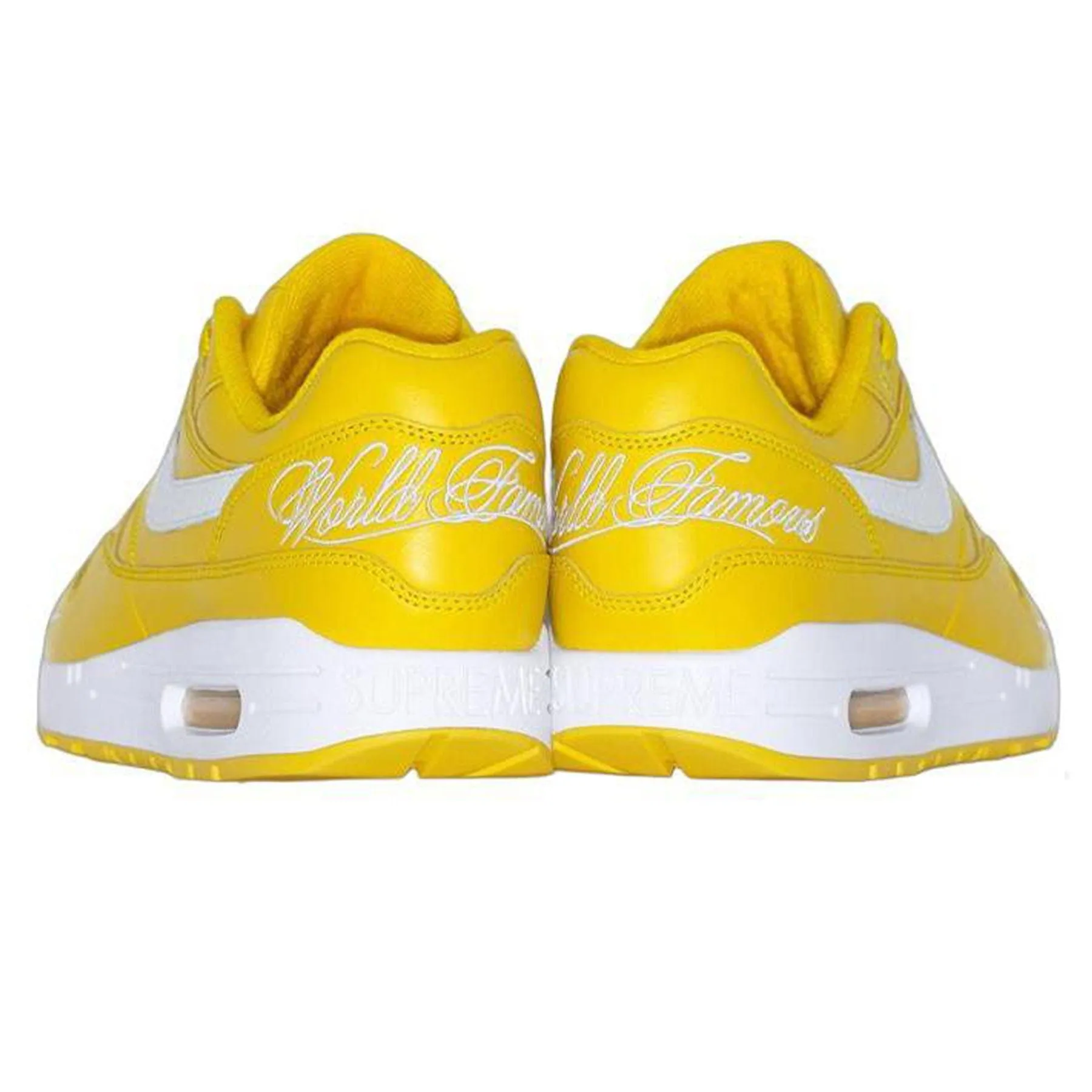 Nike x Supreme Air Max 1 '87 SP 'Speed Yellow' Nike Air Max running sneakers