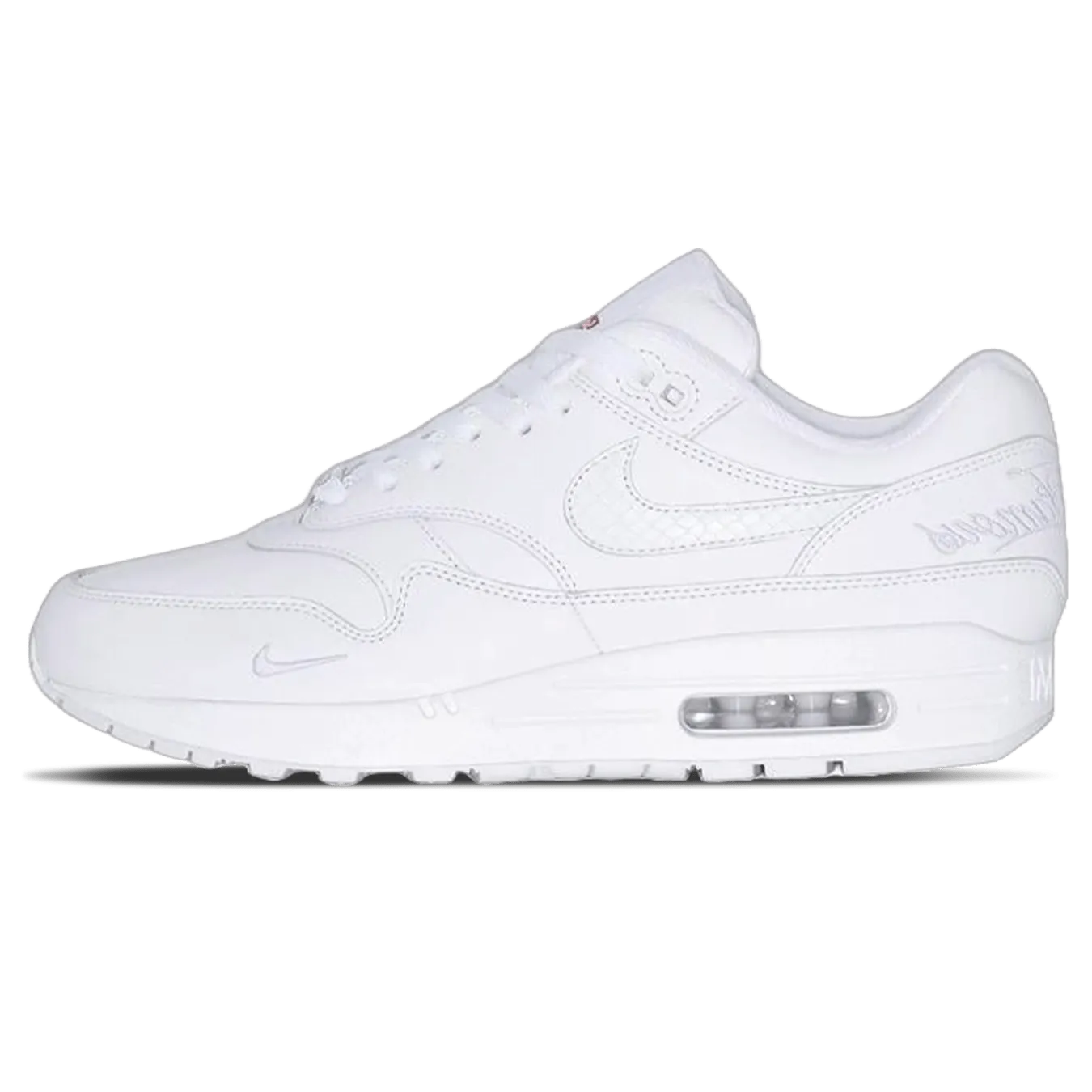 Nike x Supreme Air Max 1 '87 SP 'Triple White' Nike Air Max lifestyle sneakers with sport details