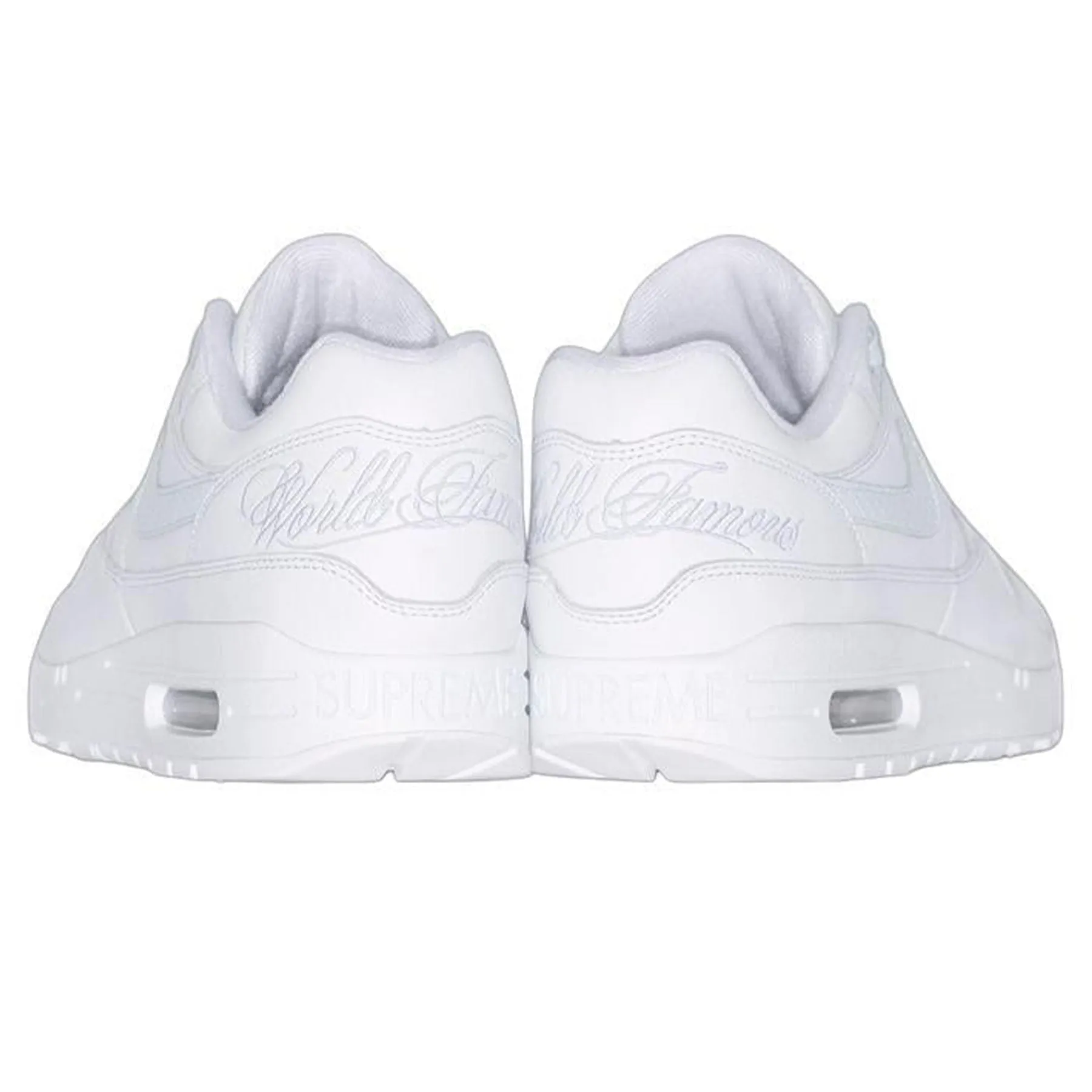 Nike x Supreme Air Max 1 '87 SP 'Triple White' Nike Air Max running sneakers