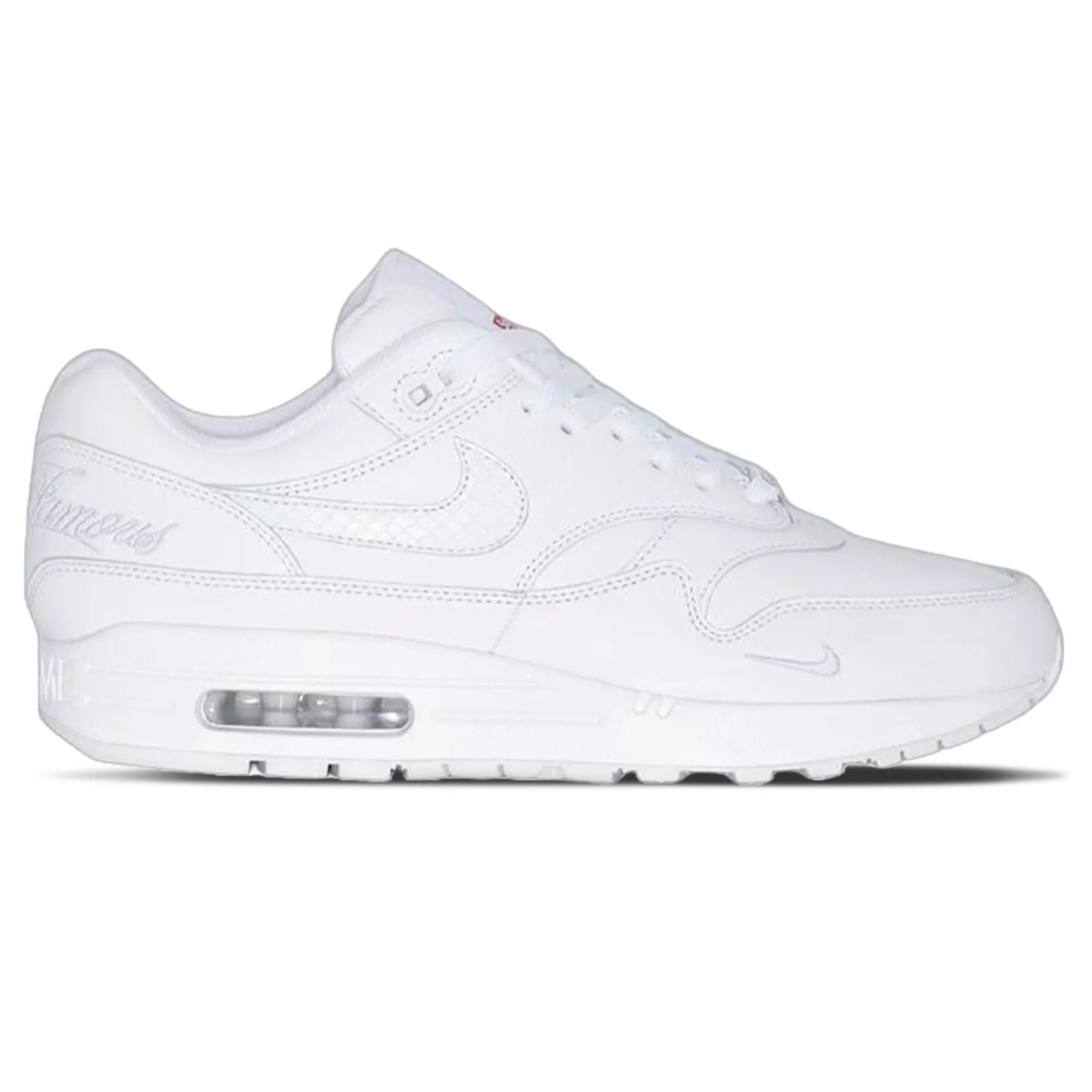 Nike x Supreme Air Max 1 '87 SP 'Triple White' Nike Air Max running sneakers