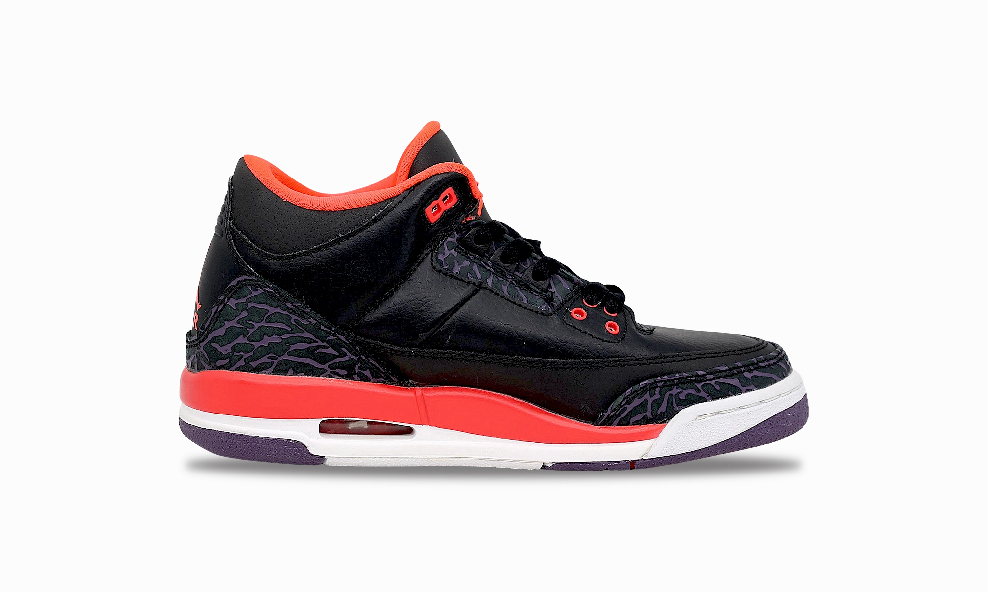 nike Air Jordan 3 Retro GS 'Crimson' Vintage profile sport sneakers