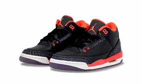nike Air Jordan 3 Retro GS 'Crimson' Air Jordan 3 leather mid sneakers
