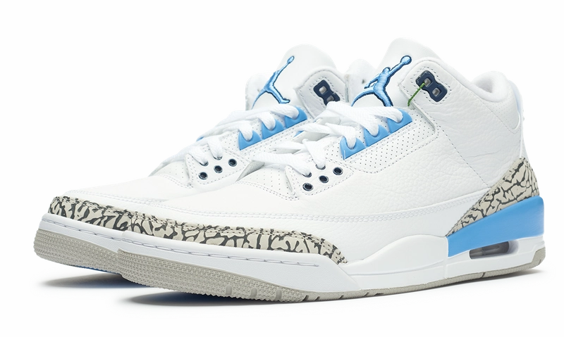 Nike Air Jordan 3 Retro "UNC"CT8532-104 Vintage profile sport sneakers