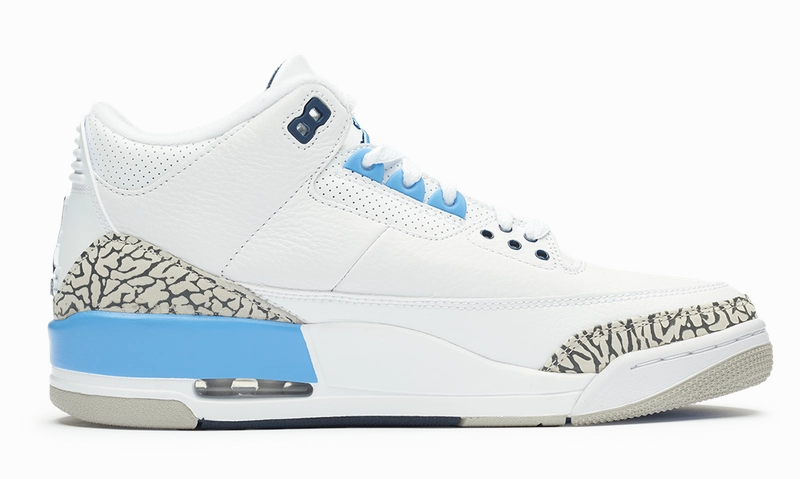 Nike Air Jordan 3 Retro "UNC"CT8532-104 Vintage profile sport sneakers