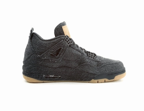nike Air Jordan 4 Retro Levi's Black (Levi's Tag) Stitched midsole lifestyle shoes