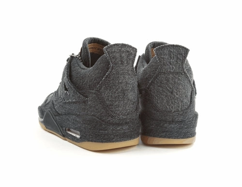 nike Air Jordan 4 Retro Levi's Black (Levi's Tag) Stitched midsole lifestyle shoes
