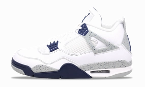Nike Air Jordan 4 Retro White Midnight Navy  DH6927-140 Jordan 4 bold design sneakers