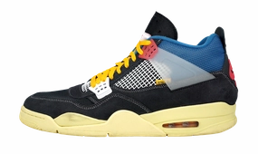 Nike Air Jordan 4 Retro x Union LA Off Noir (DC9533-001) Men's Size 5-14 Jordan 4 bold design sneakers