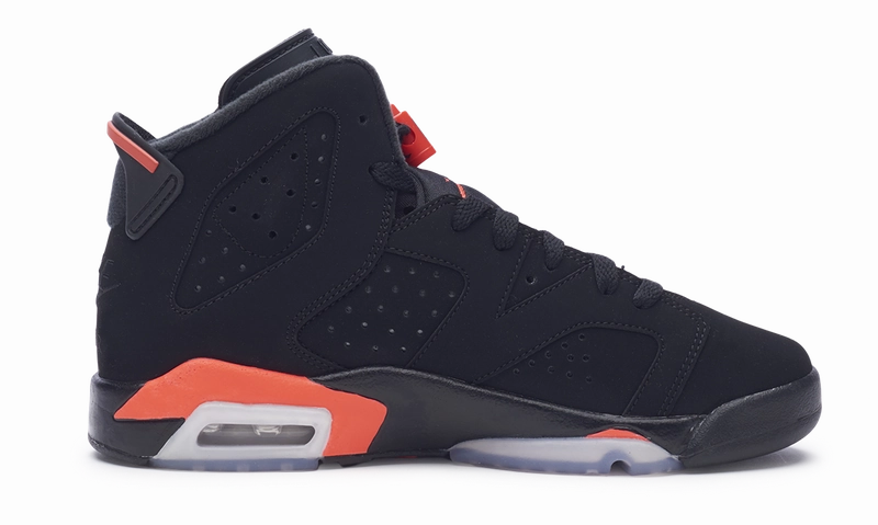 nike Air Jordan 6 Retro Black Infrared 2019 (GS) Original cut sneaker style