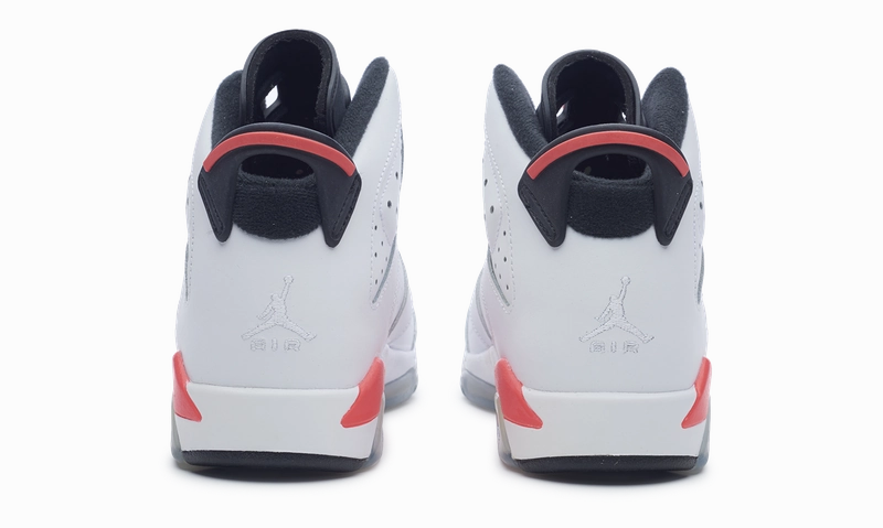 Nike Air Jordan 6 Retro Infrared White (GS) 2014 384665-123 Original cut sneaker style