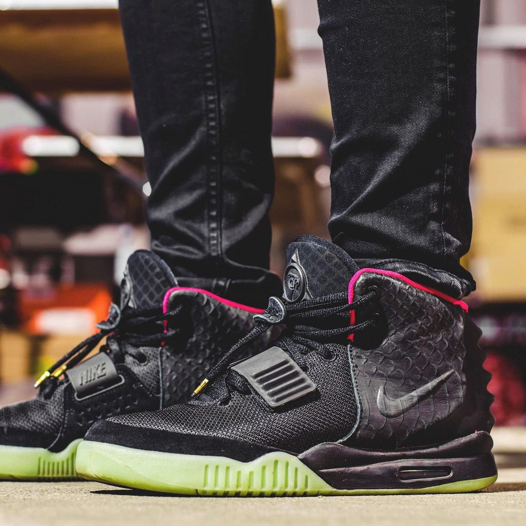 Nike Air Yeezy 2 NRG 'Solar Red' Yeezy futuristic fashion sneakers