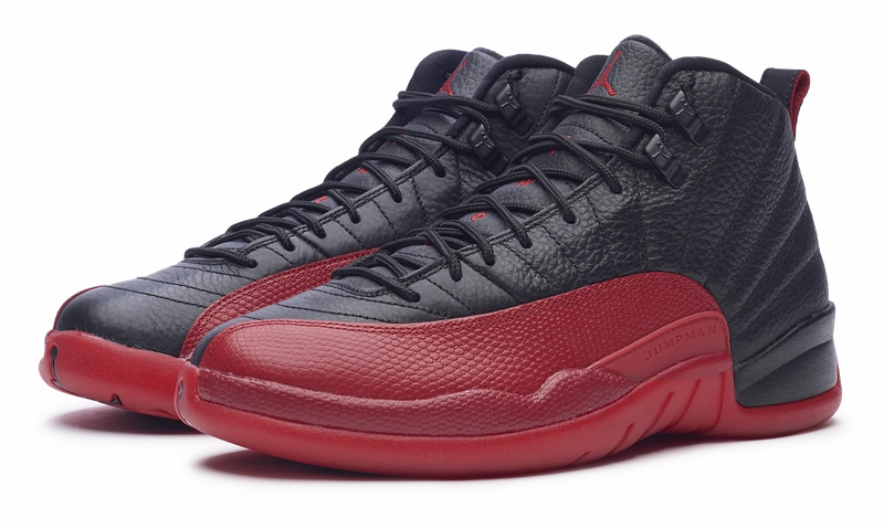 Nike Jordan 12 Retro Flu Game Black Red 2016 (130690-002) Men's Size 8 Structured basketball trainers