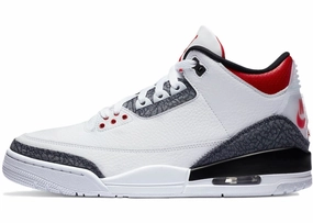 Nike Jordan 3 Retro Denim SE Fire Red (CZ6431-100) 2020 Men's Size 8-10 Air Jordan 3 leather mid sneakers