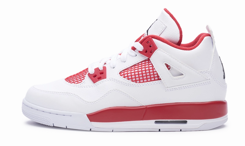 Nike Jordan 4 Retro Alternate 89 White Gym Red GS (408452-106) Youth Size 6Y-7Y Jordan 4 bold design sneakers
