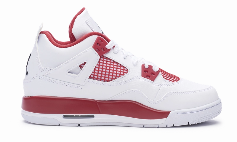 Nike Jordan 4 Retro Alternate 89 White Gym Red GS (408452-106) Youth Size 6Y-7Y Stitched midsole lifestyle shoes