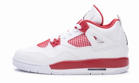 Nike Jordan 4 Retro Alternate 89 White Gym Red GS (408452-106) Youth Size 6Y-7Y Jordan 4 bold design sneakers