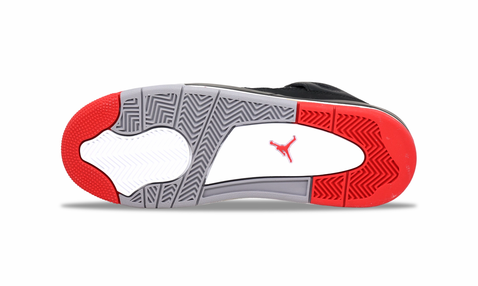 Nike Jordan 4 Retro Bred - Black Cement GS (408452-089) Grade School Size 3Y-7Y Stitched midsole lifestyle shoes