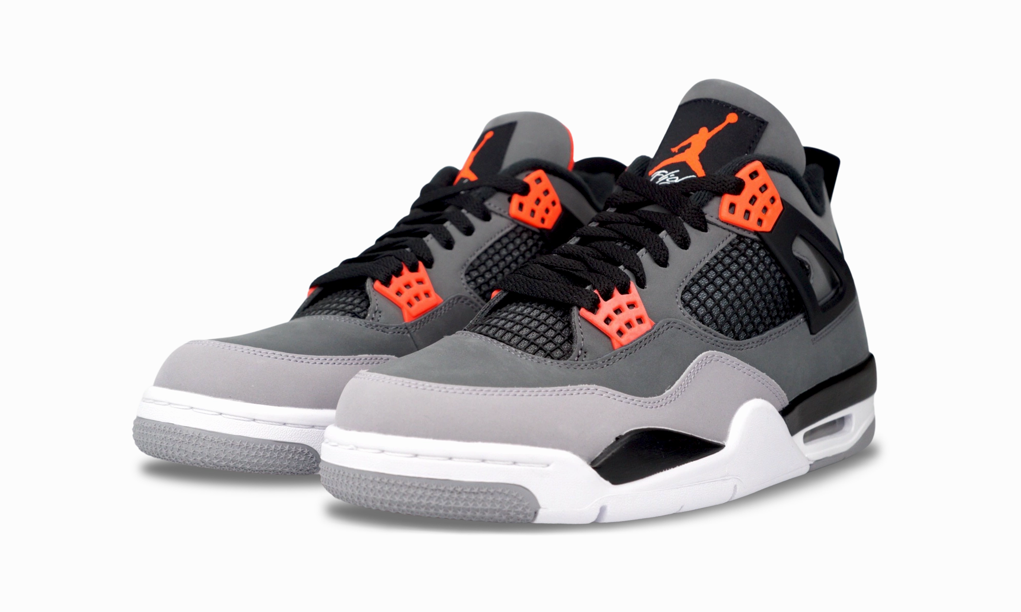 Nike Jordan 4 Retro Infrared (GS) (408452-061) Youth Size 3.5Y-7Y Stitched midsole lifestyle shoes