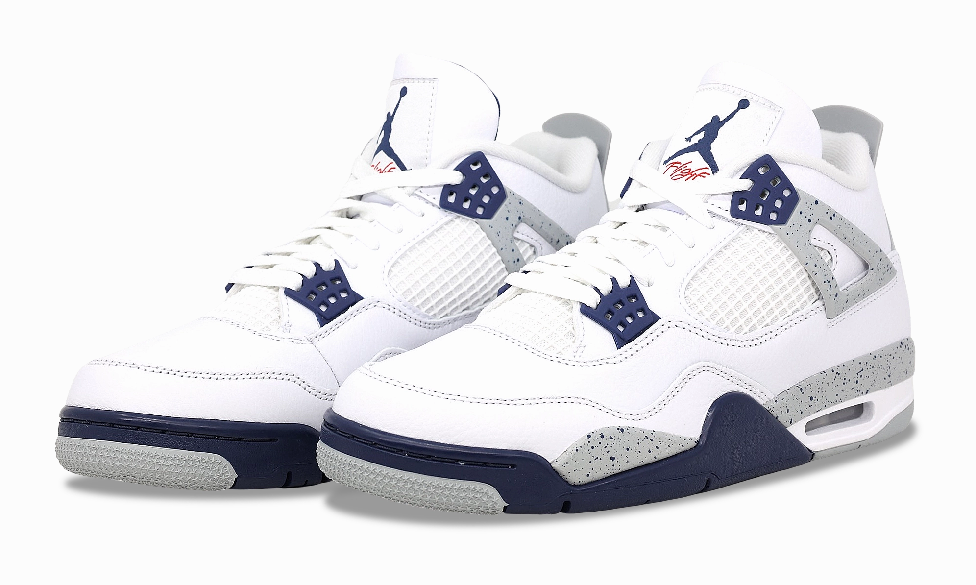 Nike Jordan 4 Retro Midnight Navy 2022 (DH6927-140/408452-140) Size 4Y-12 Stitched midsole lifestyle shoes