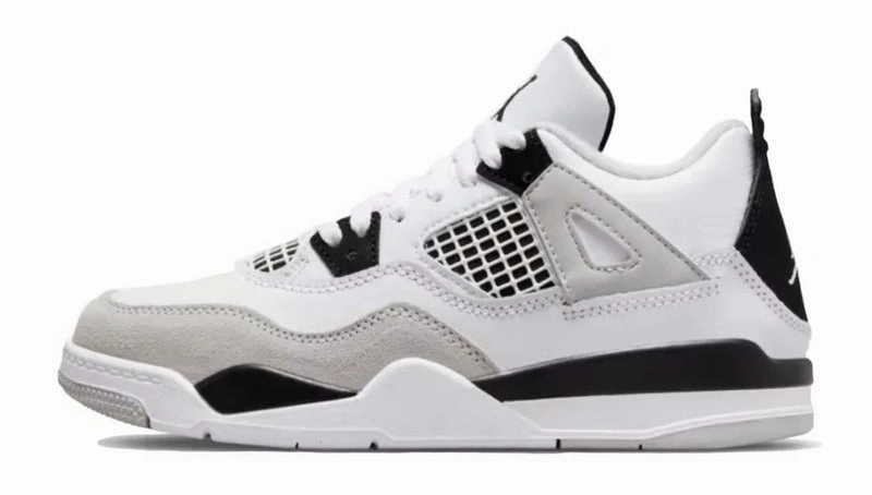 Nike Jordan 4 Retro Military Black PS (BQ7669-111) Preschool Size 11C-3Y Jordan 4 bold design sneakers