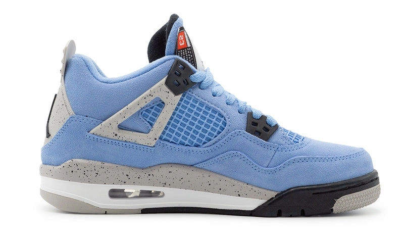Nike Jordan 4 Retro University Blue (408452-400) GS Size 4Y-7Y Stitched midsole lifestyle shoes