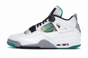Nike Jordan 4 Retro White Lucid Green Rasta (AQ9129-100) Women's Size 11-12 Jordan 4 bold design sneakers