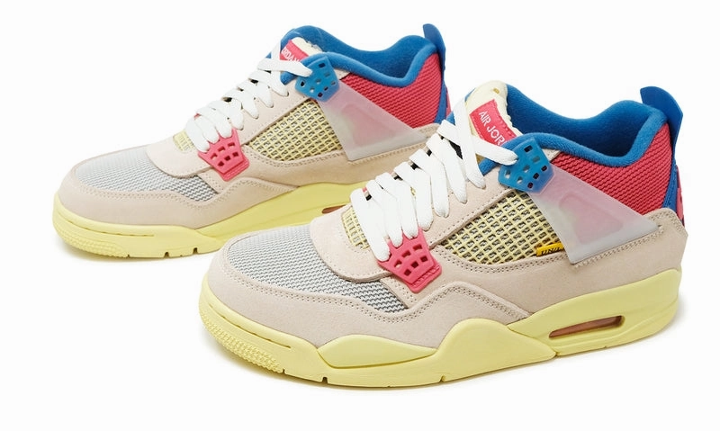 Nike Jordan 4 Retro x Union LA Guava Ice 2020 (DC9533-800) Men's Size 8-11 Stitched midsole lifestyle shoes