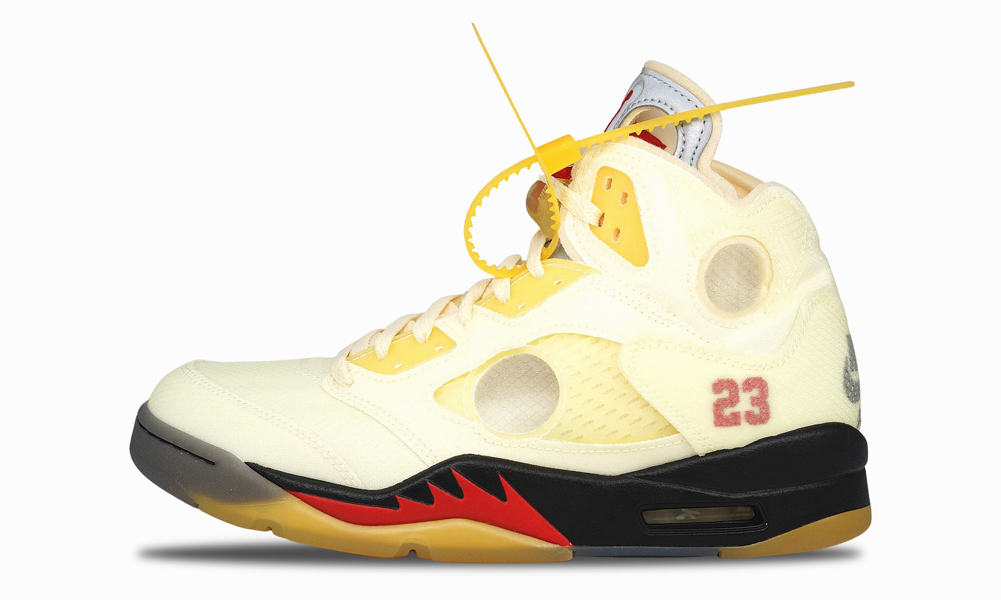 Nike Jordan 5 Retro SP x OFF-WHITE Sail 2020 (DH8565-100) Men's Size 7-12 Air Jordan 5 retro basketball shoes