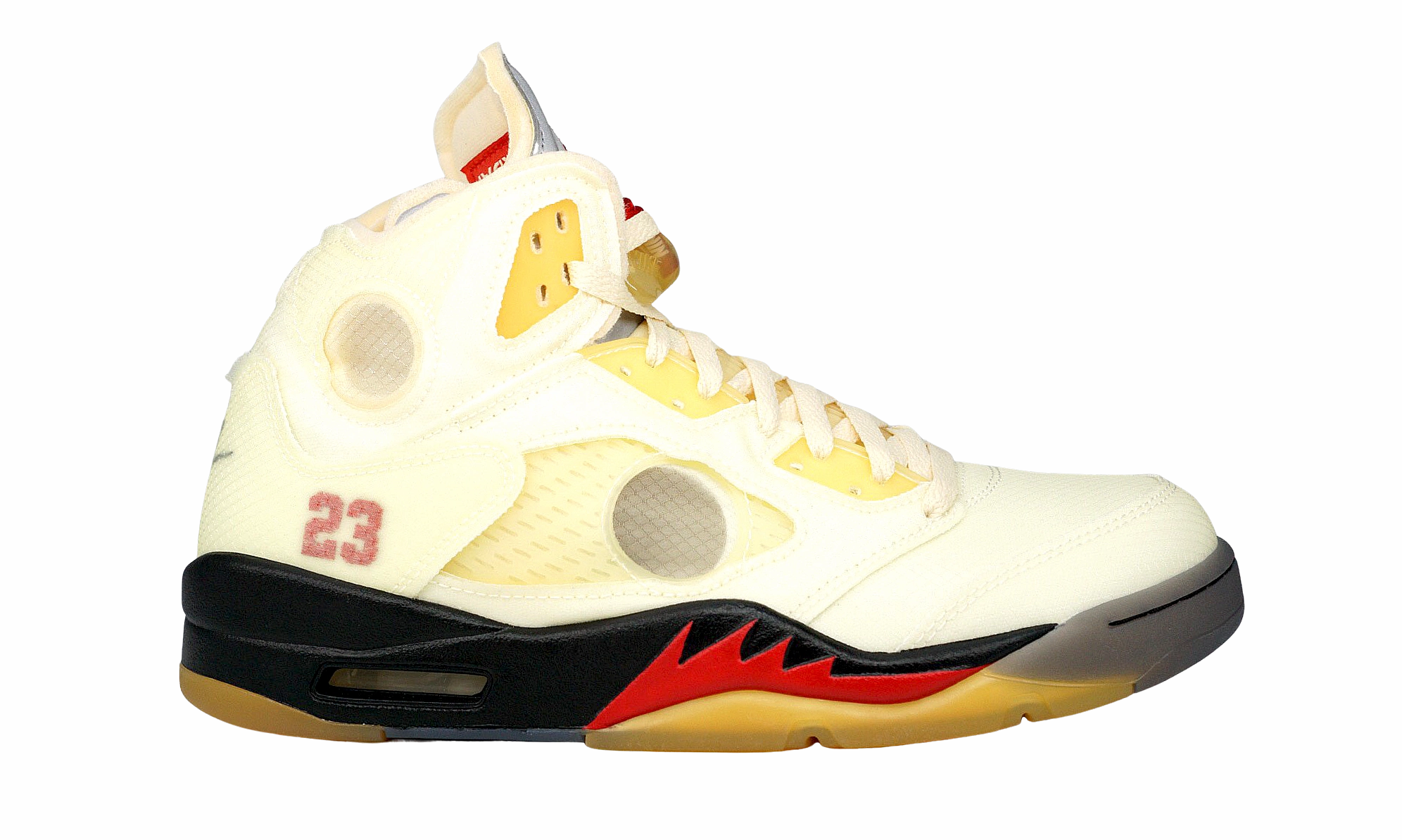 Nike Jordan 5 Retro SP x OFF-WHITE Sail 2020 (DH8565-100) Men's Size 7-12 Legacy basketball edition shoes