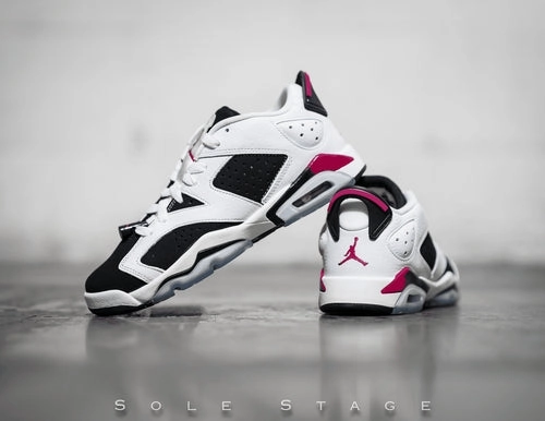 Nike Jordan 6 Retro Low GG Fuchsia GS 2015 (768878-107) Youth Size 6Y-7Y Original cut sneaker style