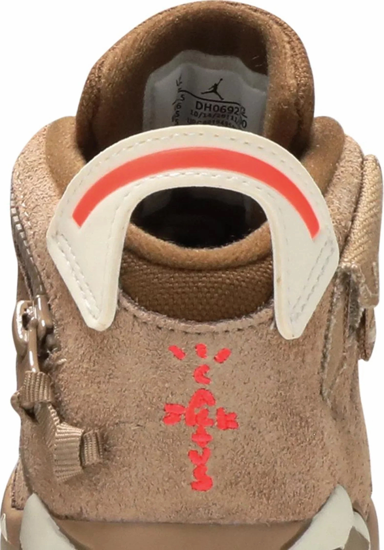 Nike Jordan 6 Retro Travis Scott British Khaki Kids (TD) DH0692-200 Original cut sneaker style